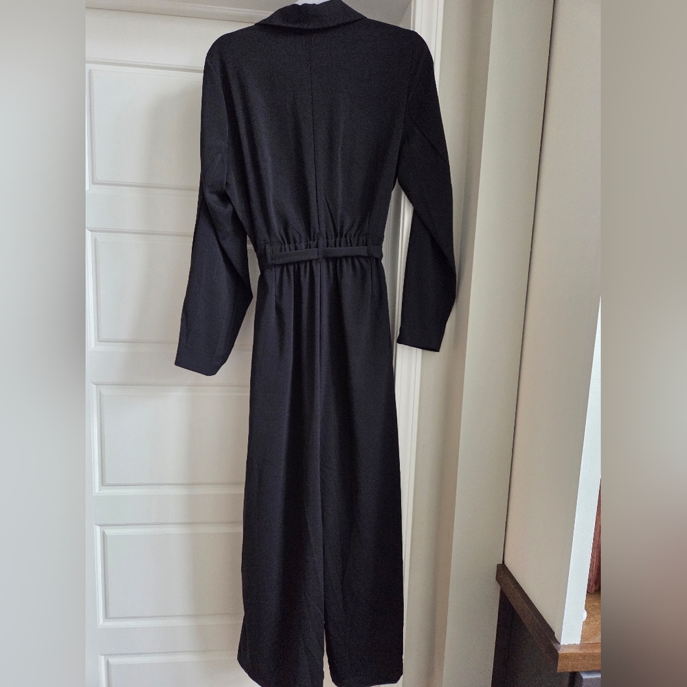 a new day Black Long Sleeve Wrap Front Jumpsuit NWT - Picture 5 of 14